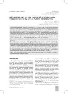 MECHANICAL AND SERVICE PROPERTIES OF LOW CARBON