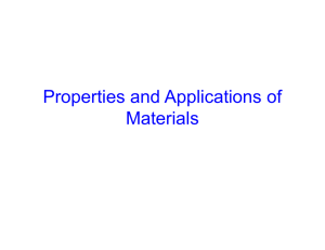 Properties and Applications of Materials