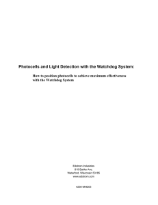 Photocells and Light Detection with the Watchdog System