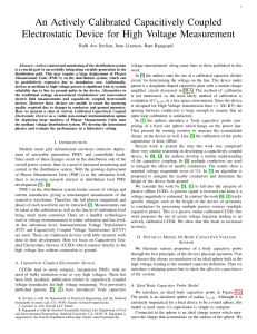 An Actively Calibrated Capacitively Coupled Electrostatic Device for