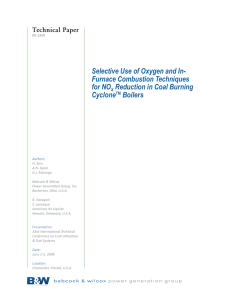 Selective Use of Oxygen and In-Furnace Combustion Techniques