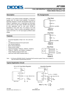 AP1086 1.5A LOW DROPOUT POSITIVE ADJUSTABLE OR FIXED