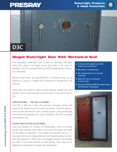 Hinged Watertight Door With Mechanical Seal