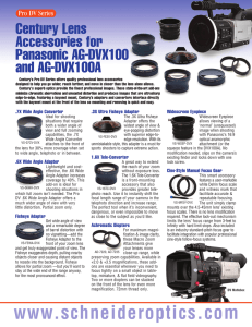 Accessories for Panasonic DVX100A/100B