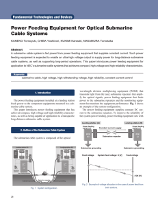 Power Feeding Equipment for Optical Submarine Cable Systems