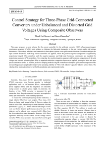 Control Strategy for Three-Phase Grid