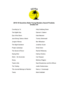 2015-16 Sunshine State Young Readers Award Finalists