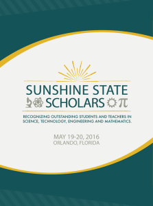 View the 2016 Sunshine State Scholars Program Guide