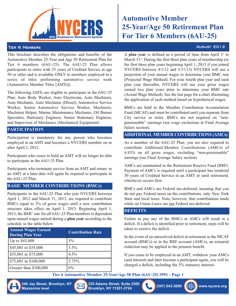 Nys retirement system tier 6 