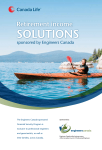 Retirement income solutions sponsored by Engineers Canada