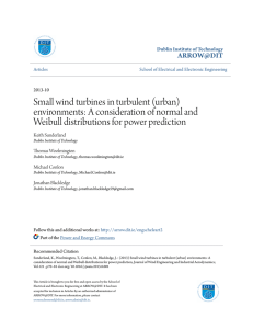Small wind turbines in turbulent