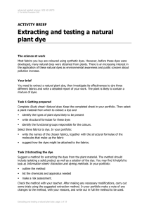 Extracting and testing a natural plant dye