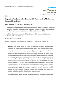 Impacts of an Innovative Residential Construction Method on