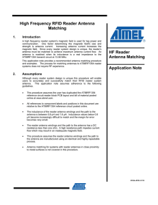 High Frequency RFID Reader Antenna Matching