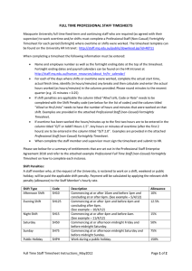 full time professional staff timesheets