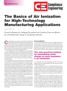 The Basics of Air Ionization for High-Technology