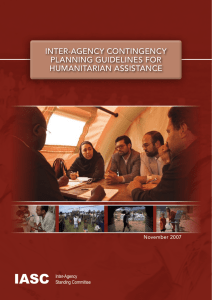 inter-agency contingency planning guidelines for humanitarian