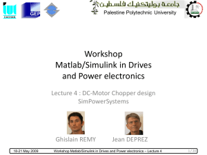 Workshop Matlab/Simulink in Drives and Power electronics