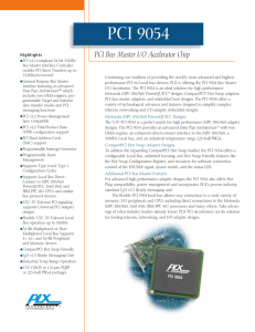 PCI 9054 Product Brief