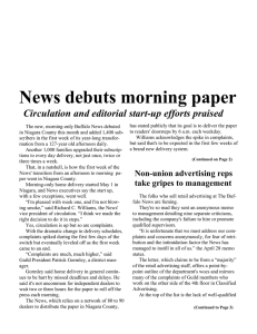 News debuts morning paper