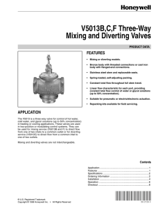 60-2129 - V5013B,C,F Three-Way Mixing and Diverting