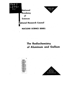 Radiochemistry of Aluminum and Gallium