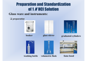 Preparation and Standardization of 1N HCl Solution