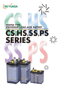 STATIONARY LEAD-ACID BATTERY VENTED TYPE