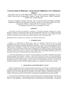 J. Glenn et al., "Current status of Bolocam: a large