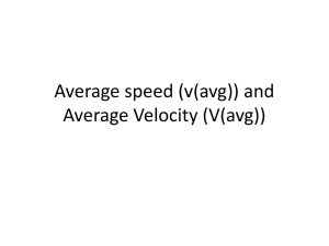 Average speed (v(avg)) and Average Velocity (V(avg))