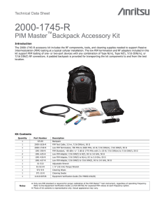 2000-1745-R PIM Master Accessory Kit Technical Data Sheet