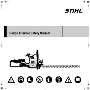 Hedge Trimmer Safety Manual