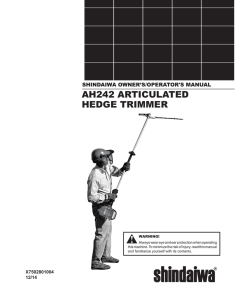 ah242 articulated hedge trimmer