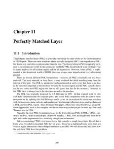 Chapter 11 Perfectly Matched Layer