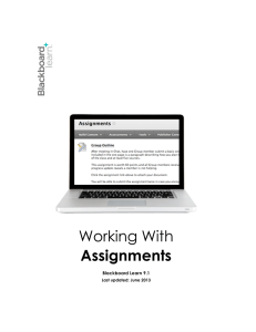 Working With Assignments