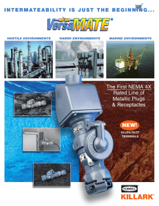 The First NEMA 4X Rated Line of Metallic Plugs