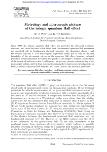 Metrology and microscopic picture of the integer quantum Hall effect