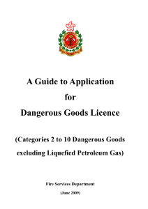 Guide for DG Licence