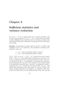 Chapter 3 Sufficient statistics and variance reduction