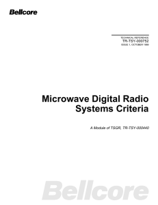 Microwave Digital Radio Systems Criteria - Mid