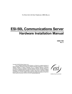 ESI-50L Hardware Installation Manual
