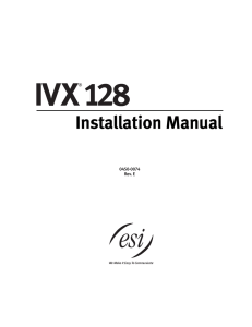 IVX128 Installation Manual - Voice Communications Inc. 800 593