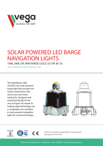 solar powered led barge navigation lights