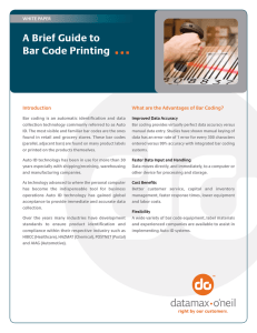 A Brief Guide to Bar Code Printing