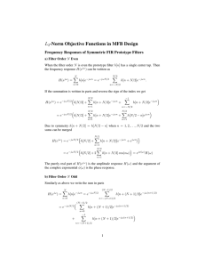 L2-Norm Objective Functions in MFB Design