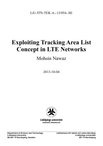 Exploiting Tracking Area List Concept in LTE Networks