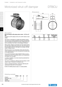 Motorized shut-off damper DTBCU DTBCU