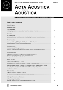 ActaAcustunitedAc TOC V102N1, pages 1-2