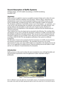 Sound Absorption of Baffle Systems