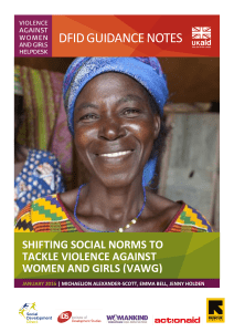 Shifting social norms to tackle violence against women and